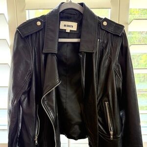 BB Dakota Real Leather Moto Jacket - Size Large - Timeless Cool Girl